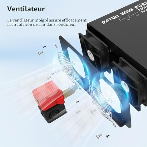 Convertisseur 24v 220v Pur Sinus 3500W DATOUBOSS avec Écran LCD et Télécommande