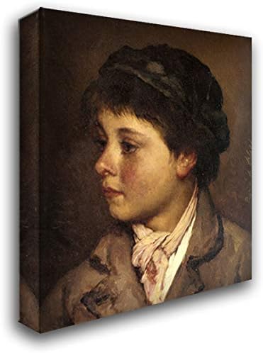 Head of A Young Boy 20x22 Gallery Wrapped Stretched Canvas Art by Eugene de Blaas