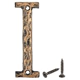 sourcing map Letra de dirección de casa, de hierro fundido de 14 cm, letra de pared vintage I para el hogar, calle, oficina, buzón, letrero, negro y dorado