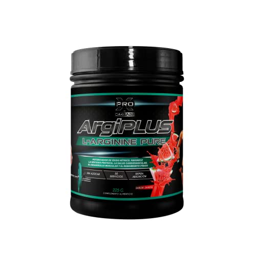 L-Arginina 100% Pura 4000 mg. | Fórmula esencial y concentrada | Aumenta el crecimiento muscular, mejora el rendimiento físico y elimina la fatiga muscular | Formato en polvo sabor sandía | 30 tomas Cover