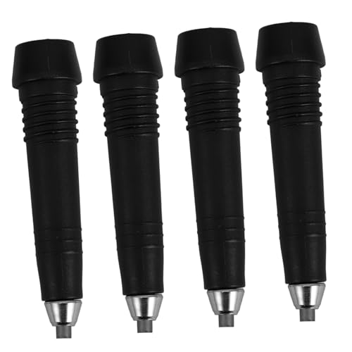 VALICLUD 4 Piezas Accesorios De Punta De Palo Puntas De Bastón para Caminar Accesorios para Caminar Reemplazo De Puntas De Bastón De Senderismo Punta De Poste De Trekking Negro Abdominales