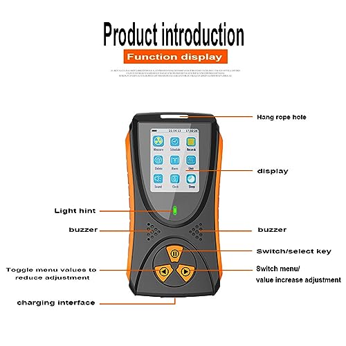 Medidor EMF portátil con detector nuclear y alarma miniatura 2