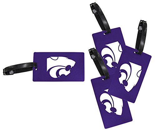 R and R Imports Kansas State Wildcats Luggage Tag 4-Pack Officially Licensed Collegiate Product
