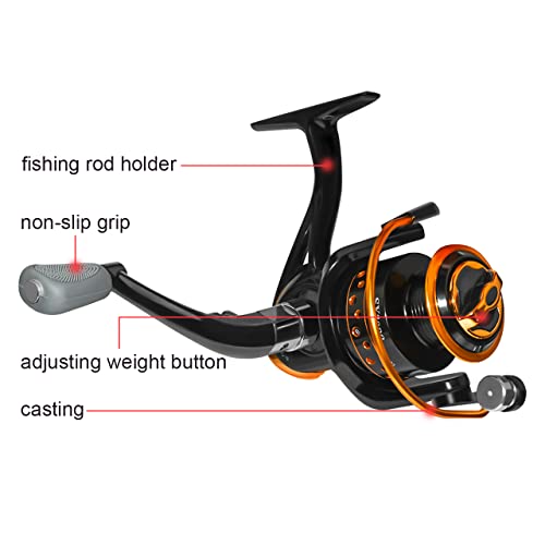 Summer And Centron Spinning Reels, 12 +1 Bb Light Weight, Ultra Smooth Powerful, Size 3000 Is Perfect For Ultralight/Summer Fishing By Qingler #TOP4