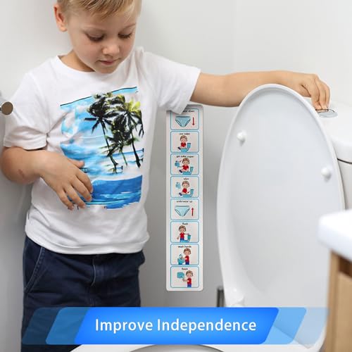 PVC Potty Training Visual Schedule for Children with ADHD, Clear Pattern and Increased Independence, Suitable for Young Children and Older Children and Adults - Image 3