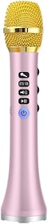 Uxsjakjsd Micrófono Bluetooth L-698DSP de 20 W con Altavoz Inalámbrico para una Calidad de Sonido Mejorada. Rosa.