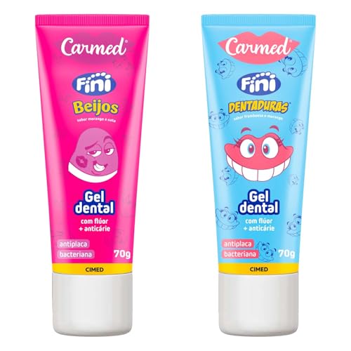Kit Gel Dental Carmed Fini Beijos+ Dentadura 70g