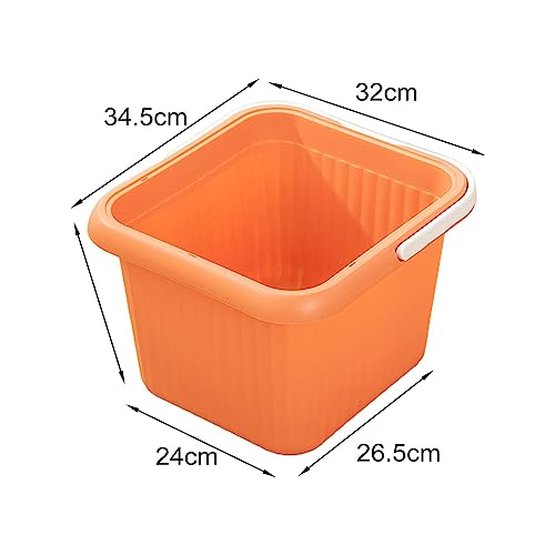 Tina para remojar pies grande con diseño de asas naranja miniatura 3