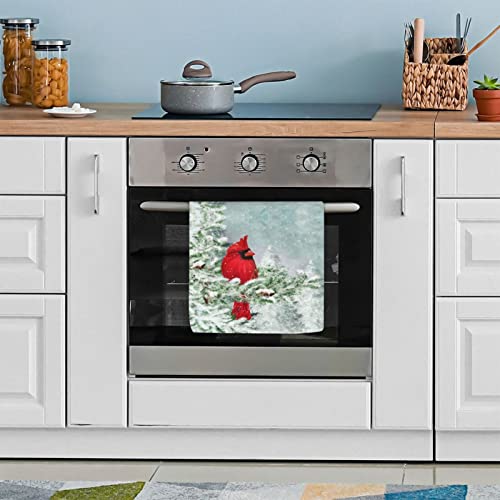 Vunko Red Cardinal Bird Kitchen Dish Towel Soft Highly Absorbent Hand Towel Home Decorative Multipurpose For Bathroom Hotel Gym And Spa 15.7 X 27.5 Inches #TOP4