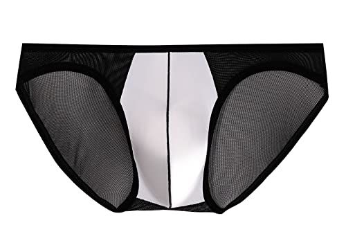 Eywlwaar Herren Low Rise Stretchy Slip Bikini Atmungsaktive Cool Unterwäsche, schwarz, Small Cover