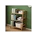 Regałówki Regały Półstopniowe Regały Półstopniowe Regały Untupose Rack Display Drewno Drewno Otwarte półki drabinkowe do biblioteki domowej i biura (Color : 3 Layers, Size : 70Cm)