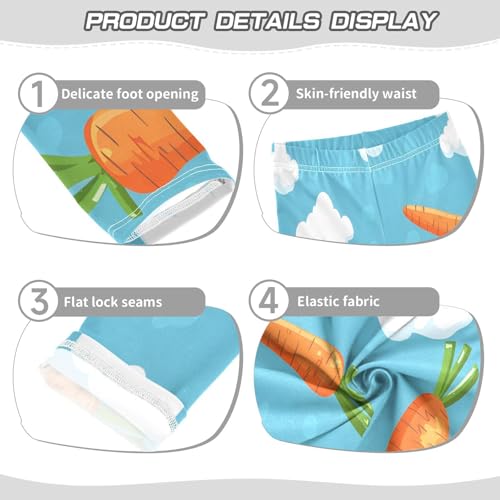 Bolaz Toddler Girls Leggings Printed Yoga Pants Leggings Carrots Clouds for Kids3
