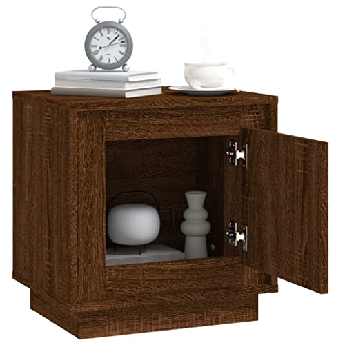 Table de chevet compacte chêne marron pour optimiser les petits espaces - 6