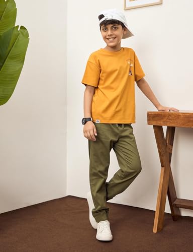 Image of Amazon Brand - Symbol Boy's Cotton Strechable Jogger | Elasticated Waistband and Cuff | Age 2-14 Years