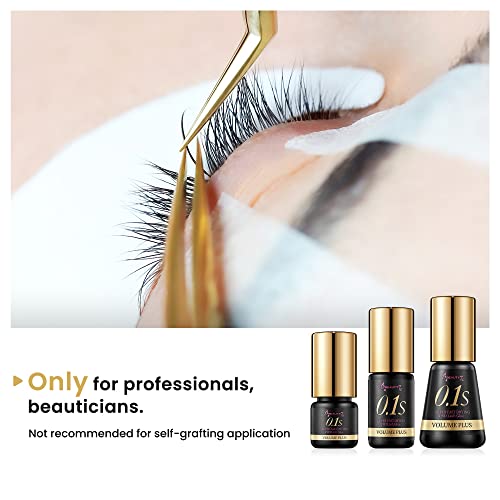 Volume Plus Eyelash Black Glue 0.1 Second Fast Drying for Individual Lash Extensions (5ml)