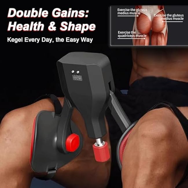 Adjustable Thigh Master,0-110lbs Pelvic Floor Exercise Device,Kegel Trainer Pelvic Health for Men,Thigh Exerciser for Women with Digital Counter,Hip Shaper Trainer Machine,Leg Inner Workout Equipment