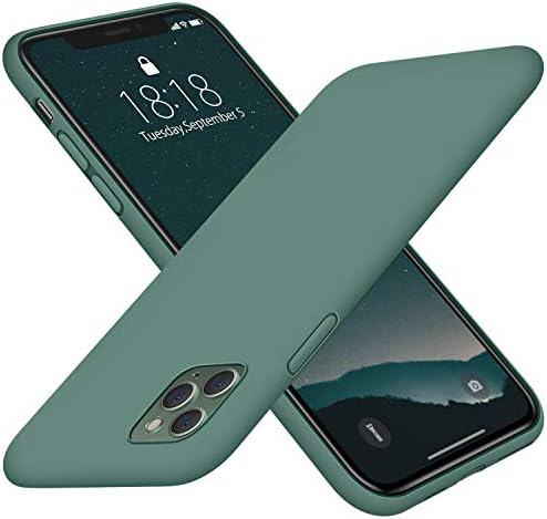 DTTO Compatible with iPhone 11 Pro Case, [Romance Series] Full Covered Silicone Cover [Enhanced Camera and Screen Protection] with Honeycomb Grid Cushion for iPhone 11 Pro 5.8" 2019,Midnight Green