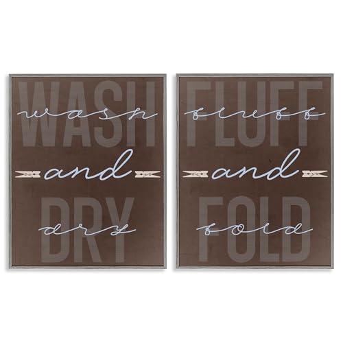 Tableaux buanderie marron Stupell Industries déco murale maison chaleureuse
