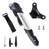 VeloChampion Mini Pompa per Bici con Supporto a Telaio | Pompa da bicicletta portatile in lega montaggio | Valvole Presta, Schrader e Dunlop | strada, montagna, e-bike (Pompa Lega 9)