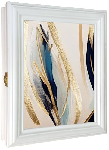 Cer-Plast Armadietto Portachiavi In ​​Legno Con Pannello Portachiavi Organizer Per Chiavi Da Parete Stile Vintage