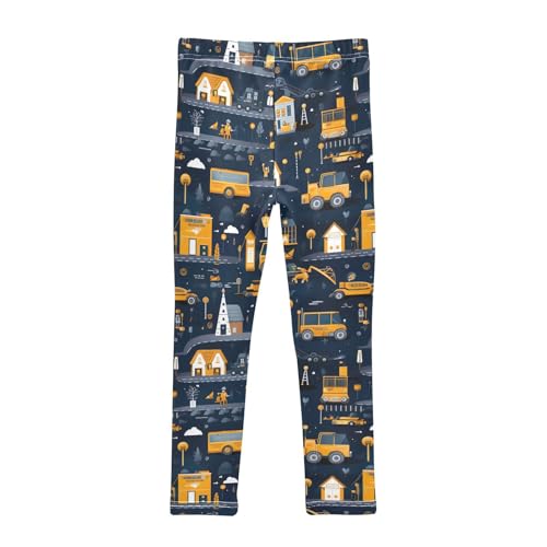 Kids High Waist Engineering Vehicle Bulldozer Leggings for Toddler Girls 4T 202b31742