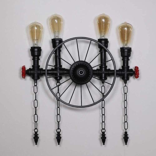 NZDY Bracket Light Minimalist Style Metal Bracket Lighting Industrial Vintage Water Pipe Wall Lamp, Indoor Wrought Iron Wheel Creative Personality Retro Art Metal Bracket Light, Steampunk Sconce, Res steampunk buy now online NZDY Bracket Light Minimalist Style Metal Bracket Lighting Industrial Vintage Water Pipe Wall Lamp, Indoor Wrought Iron Wheel Creative Personality Retro Art Metal Bracket Light, Steampunk Sconce, Res steampunk buy now online