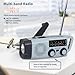 Ticfox Tragbares Multifunktionsradio mit Handkurbel und Solar Stromgenerator,FM AM NOAA Weather Radio,LED Taschenlampe,Ladegeräte für Mobiltelefone,Geeignet für Outdoor-Camping
