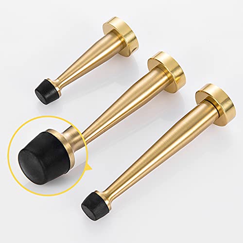 Tope de puerta de cobre puro con parachoques de goma protector 5