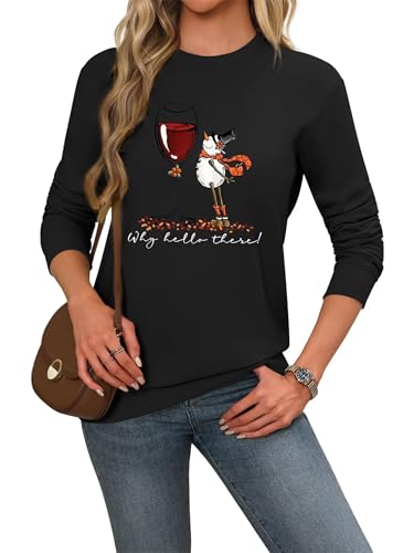 Semisun Christmas Shirts for Women Why Hello There Sweatshirts Snowman