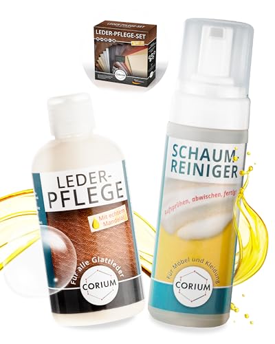 Kit d'entretien du cuir avec chiffon microfibre de qualité supérieure Corium
