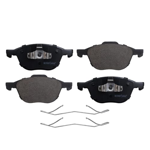 Image of Detroit Axle - Front Brake Kit for 12-18 Ford Focus Volvo C30, 04-11 S40 | Disc Brake Rotors Ceramic Brake Pads with Hardware Replacement 10.94 inch inch Rotors