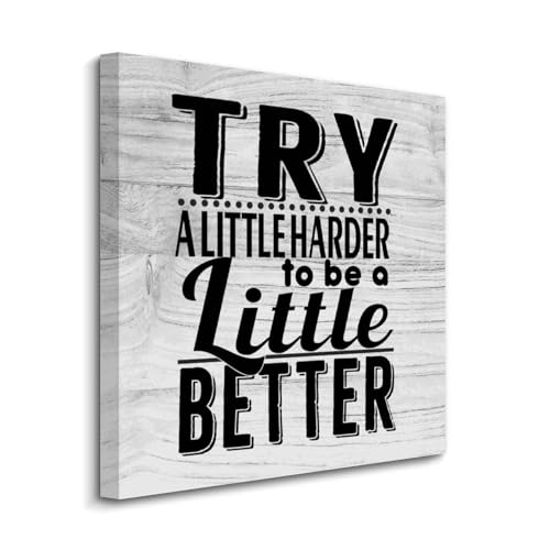 Lienzo decorativo para pared Yelolyio con frases motivacionales para el dormitorio