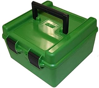 MTM Case-Gard Deluxe R-100 Series Small Rifle Ammo Box, 100 Rounds, Green