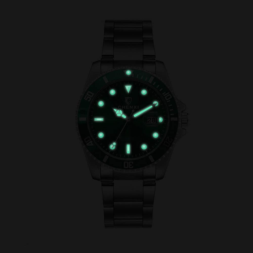 MASTOP Women's Classic Fashion Silver Stainless Steel Watches Waterproof Date Luminous Lady Dress Wrist Watch - Image 2