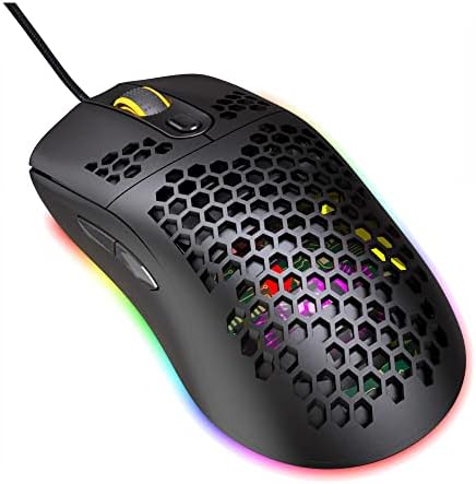 Important Gaming Mouse, Mechanical Wired Gaming Mouse RGB Wired Gaming Mouse RGB Backlit Ergonomic Mouse Macro Programming with 7 Backlight Modes DPI 6 Gears Adjustable for Home windows PC Avid gamers