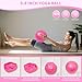 DICYWUDI Pilates Essentials Kit for Home Women, Pilates Equipment for Workouts, 6 Fabric Resistance Bands, 12 Inch Magic Circle Yoga Ring, Mini Exercise Ball, Great Exercise Accessories