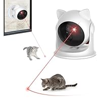 VOVIGGOL Automatisches Katzen Laser Spielzeug für Katzen Kätzchen Hunde Haustiere, Auto Katzenspielzeug Interaktives Katzenjäger Spielzeug mit USB C Wiederaufladbare &Einstellbare Bereiche