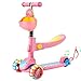 LUO Monopattini Scooter per Bambini, Pedali Antiscivolo, Scooter a Tre Ruote con sedili, Sedile Pieghevole a 2 velocità, per 2-12 Anni (Color : Pink)