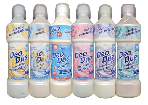 Ammorbidente Deodue Morbido Fleur Oriental/Blanche/D'or/Fiori Azzurri/D'acqua/Rosa 1kg 6 pezzi