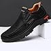 Minlaidian Men's Business Casual Shoes - Large Size - Comfortable and Lightweight - Soft - Versatile for Outdoor use - Fashionable and Comfortable Men's Shoes (Black,12)