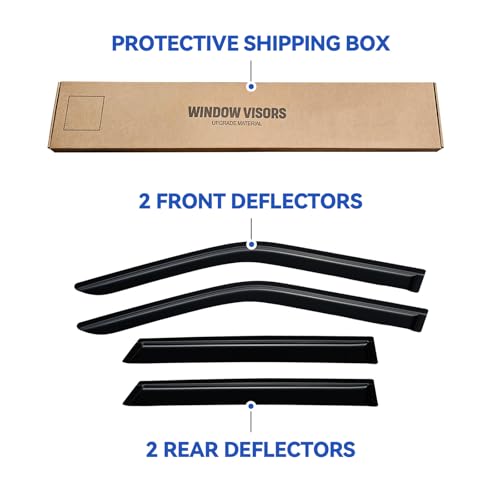 Image of Window Visors Rain Guards for 2019-2026 Chevy Blazer, Out-Channel Window Vent Wind Deflectors Visors Shades for 19 20 21 22 23 24 25 26 Chevy Blazer