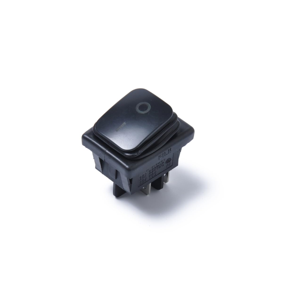 ABOOFAN 12V Rocker Push Button Switch with Black Cover Green LED Light for Cars Boats and Water Dispensers Easy to Install and Heat Resistant