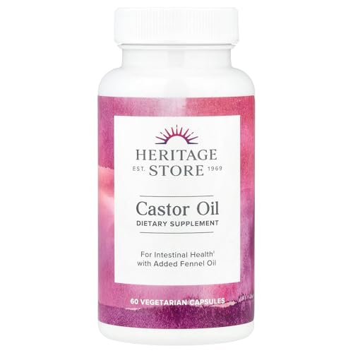Castor Oil, 60 Vegetarian Capsules, Heritage Store