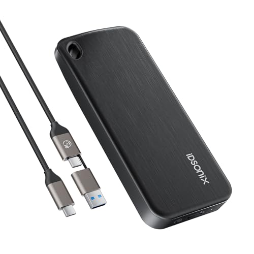 iDsonix Disco Duro Externo SSD portátil de 512GB, USB 3.2 Gen 2, hasta 1000 MB/s, con Cable USB-C 2 en 1, Compatible con Xbox, PS5, Mac, PC, portátil y cámara (i10PRO)