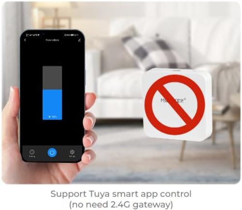 Smartphone controlling light dimmer via Tuya app