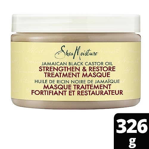 Shea Moisture Strengthen & Restore Hair Treatment Masque for dry hair Jamaican Black Castor Oil deep conditioner with Shea Butter, Peppermint and Apple Cider Vinegar 326 g - Image 3