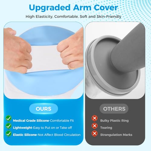 AMSGANK Gipsschutz Wasserdicht Arm, Erwachsene Verbandschutz Duschschutz Hand Wiederverwendbar Gipsarm Duschen Schutzhülle Arm Gips Duschhülle, Armschutz Beim Baden (Langer Arm)