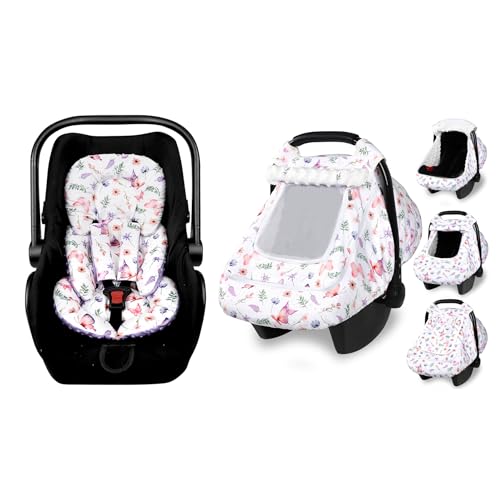 Cobertor para asiento de bebé con diseño mariposa miniatura 1