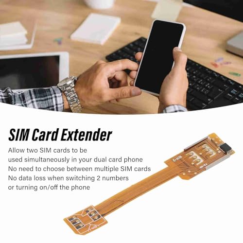 VBESTLIFE Extender scheda SIM, Nano SMI a scheda SIM standard da maschio a femmina Prolunga cavo FPC piatto morbido per tablet smartphone Android