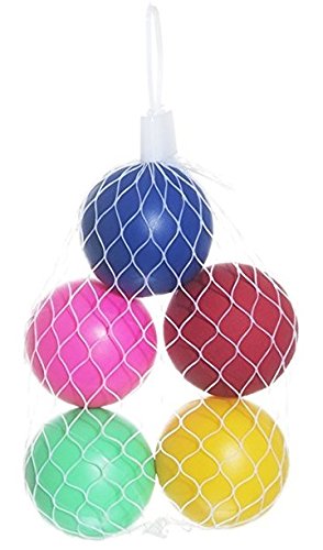 Wealers Beach Paddle Ball Replacement, High Visibility Assorted Colors (5 Pack)